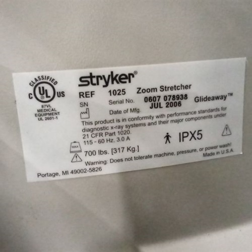Stryker Zoom Stretcher 1025 