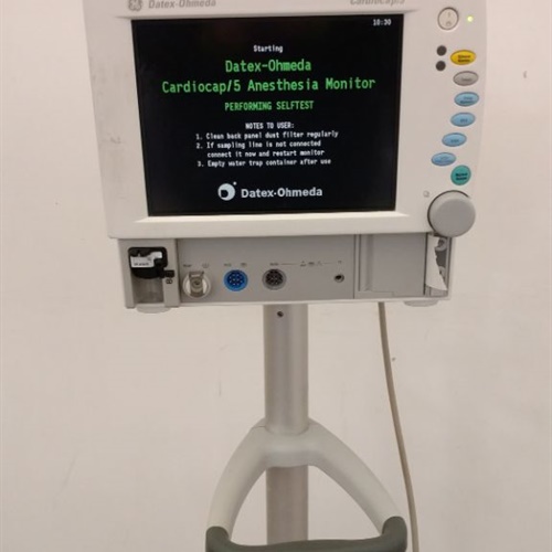 Datex Ohmeda CardioCap 5 Anesthesia Monitor (6051-0000-164-01)  w/ Rolling Stand