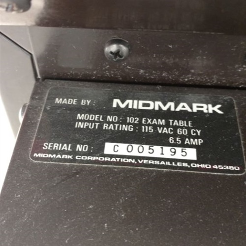 Midmark 102 Exam Table 