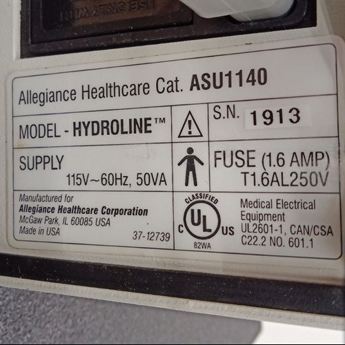 Allegiance Healthcare Hydroline Pulse Wave