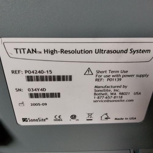 SonoSite TITAN His-Res Ultrasound System