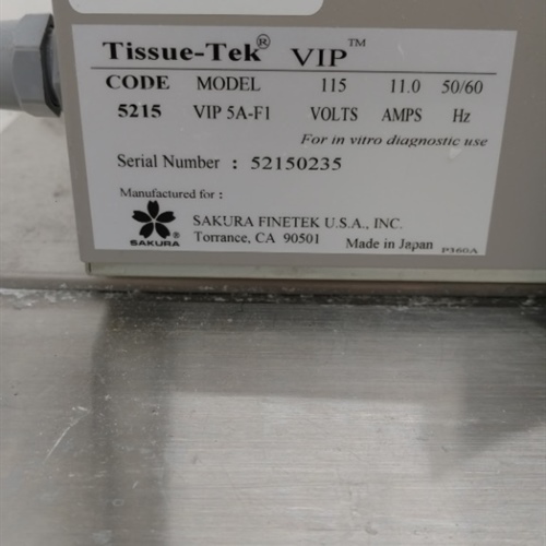 SAKURA Tissue-Tek VIP 5A-F1 Tissue Processor 