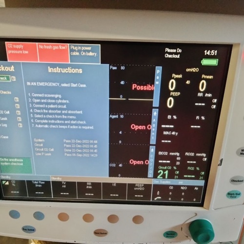 GE Datex-Ohmeda S/5 Avance Anesthesia Machine 