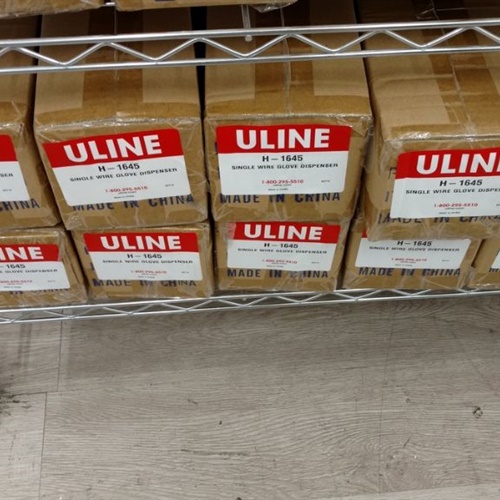 Lot of Uline Quadruple Wire Glove Holder Dispenser Rack H-4180 & Single H-1645