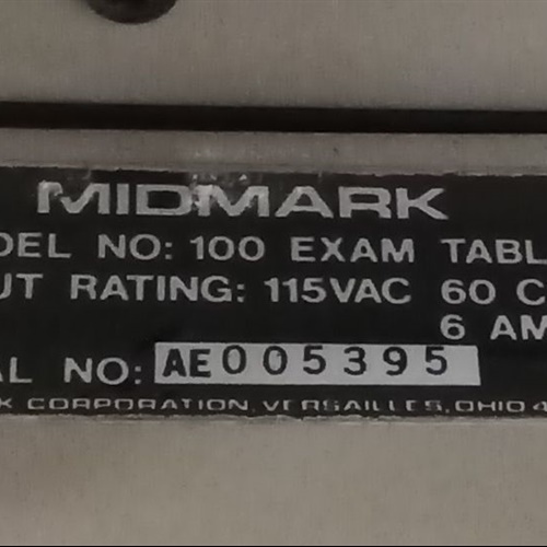 Midmark 100 Exam Table