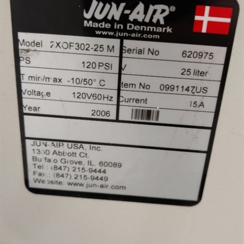  Jun-Air 2XOF302-25M Air Compressor