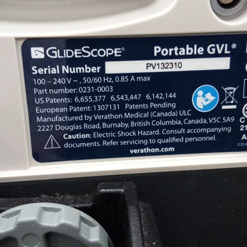 Glide Scope Portable GVL