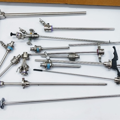 Lot of Surgical Instruments - Scopes, Grasper Scissors, Laryngoscope Kit, Trays, etc... 