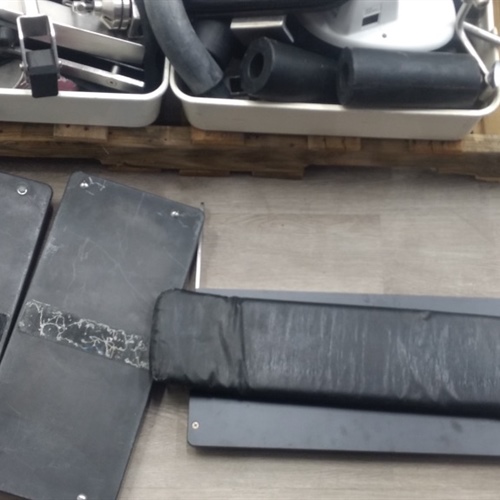 Lot of Various OR Surgical Table Parts, Head Rest, Arm Rest, etc... 