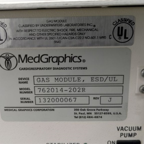 Med Graphics Gas Module 762014-202R