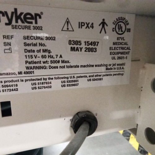 Stryker Secure 3002 Bed