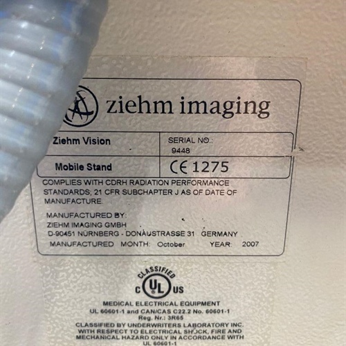 2007 12" Ziehm Vision R Mobile C-arm