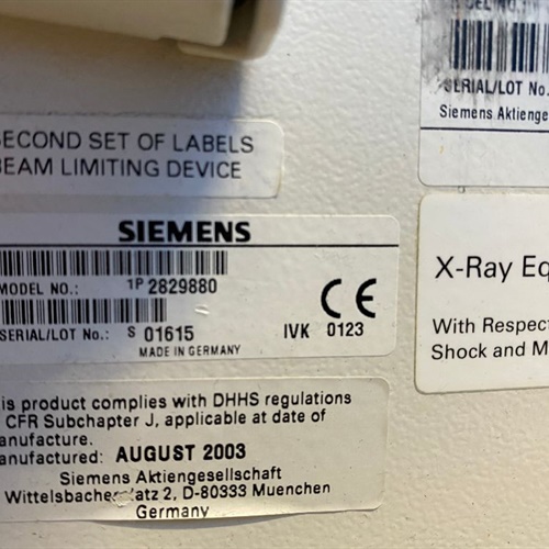2003 Siemens ISO C Mobile C-arm