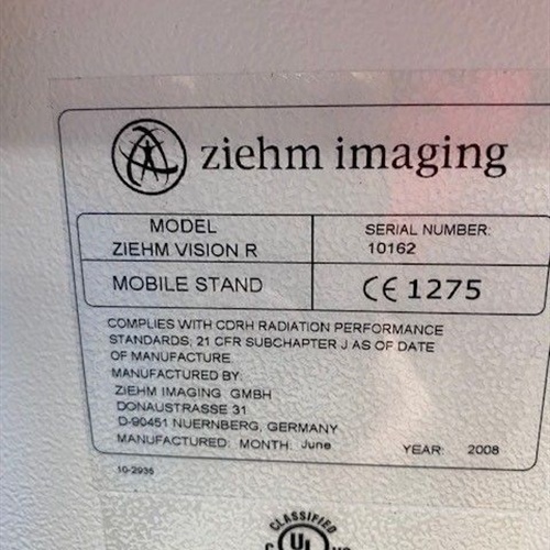 2008 Ziehm Vision R Mobile C-arm
