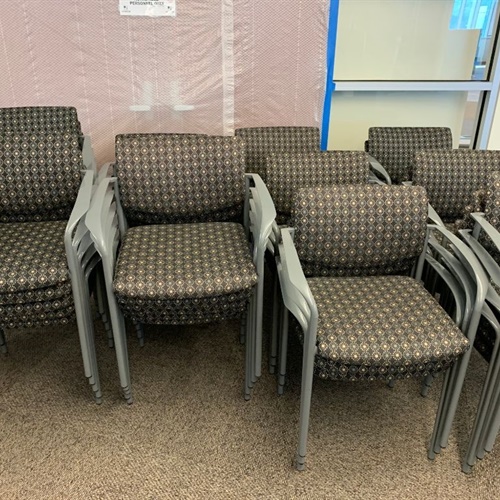 Group of 6 Office Stacking Chairs