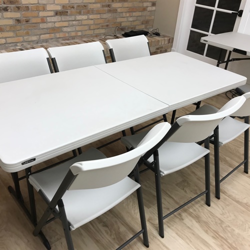 Lifetime Brand Folding Table and Six Chairs 