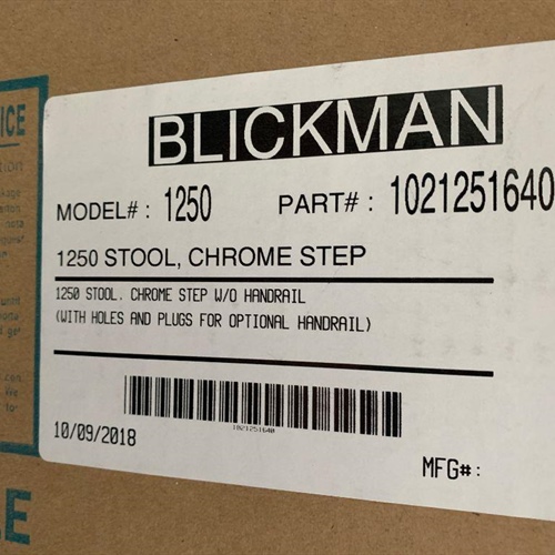 New Blickman Chrome Step Stool with Handle