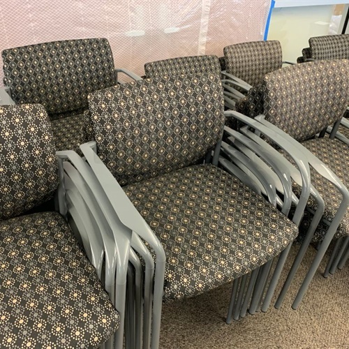 Group of 6 Office Stacking Chairs