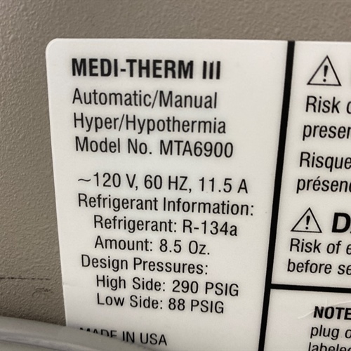 Styker Medi-Therm III MTA 6900 and Cincinnati Blanketrol II 222, Hypo Hyperthermia Units