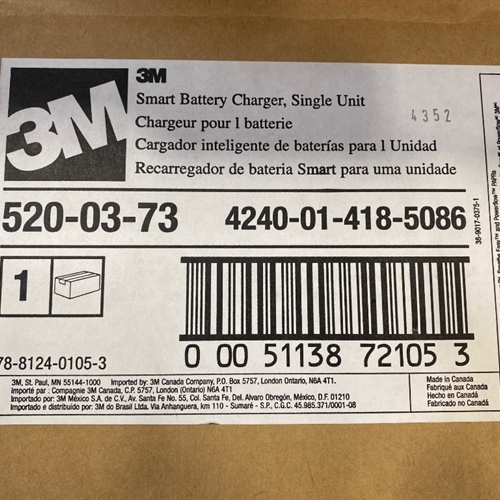 3M 520-03-73 Single Unit Smart Battery Charger