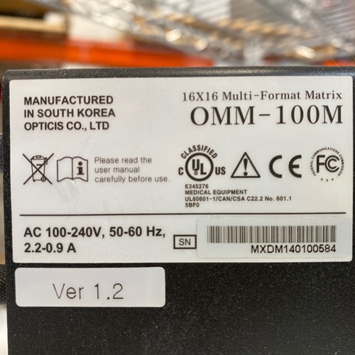 Opticis OMM-100M 16x16 Multi-Format Matrix