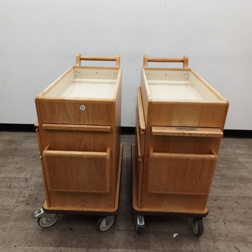 Lot of 2 Wooden Baby Mobile Changing Tables
